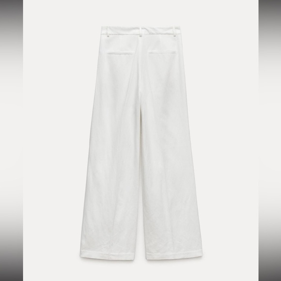 Zara Pleated Linen Pants - Picture 2 of 4